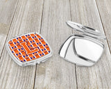 Letter L Football Orange, White and Regalia Compact Mirror CJ1072-LSCM by Caroline's Treasures