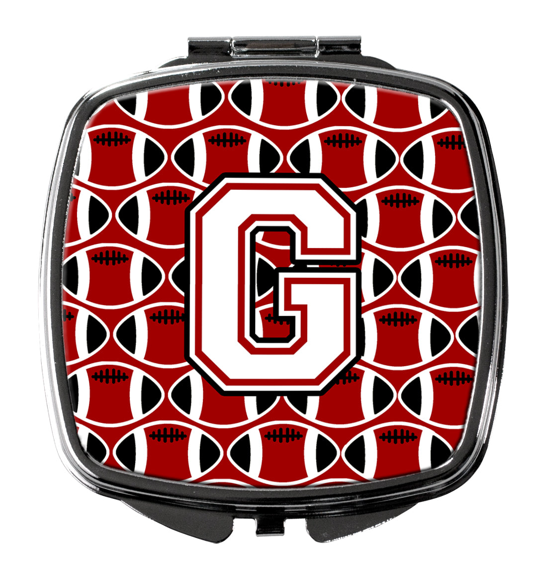 Letter G Football Cardinal and White Compact Mirror CJ1082-GSCM by Caroline's Treasures