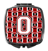 Letter O Football Cardinal and White Compact Mirror CJ1082-OSCM by Caroline's Treasures