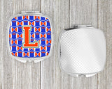 Letter L Football Green, Blue and Orange Compact Mirror CJ1083-LSCM by Caroline's Treasures