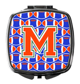 Letter M Football Green, Blue and Orange Compact Mirror CJ1083-MSCM by Caroline's Treasures