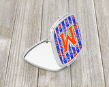 Letter M Football Green, Blue and Orange Compact Mirror CJ1083-MSCM by Caroline's Treasures