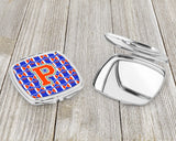 Letter P Football Green, Blue and Orange Compact Mirror CJ1083-PSCM by Caroline's Treasures