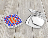 Letter R Football Green, Blue and Orange Compact Mirror CJ1083-RSCM by Caroline's Treasures