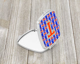 Letter T Football Green, Blue and Orange Compact Mirror CJ1083-TSCM by Caroline's Treasures