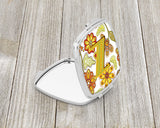 Letter Z Floral Mustard and Green Compact Mirror CJ2003-ZSCM by Caroline's Treasures