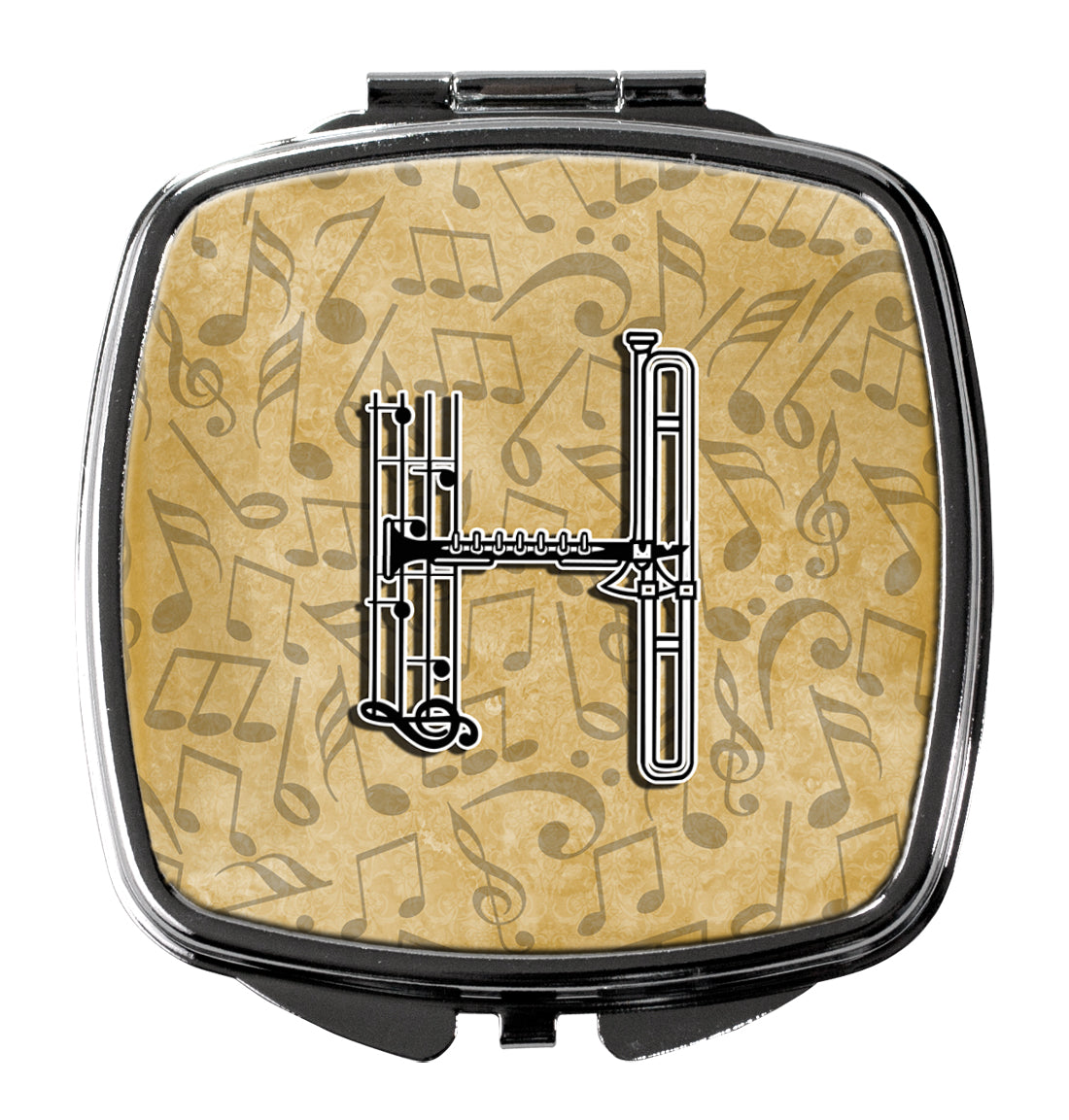 Letter H Musical Instrument Alphabet Compact Mirror CJ2004-HSCM by Caroline's Treasures