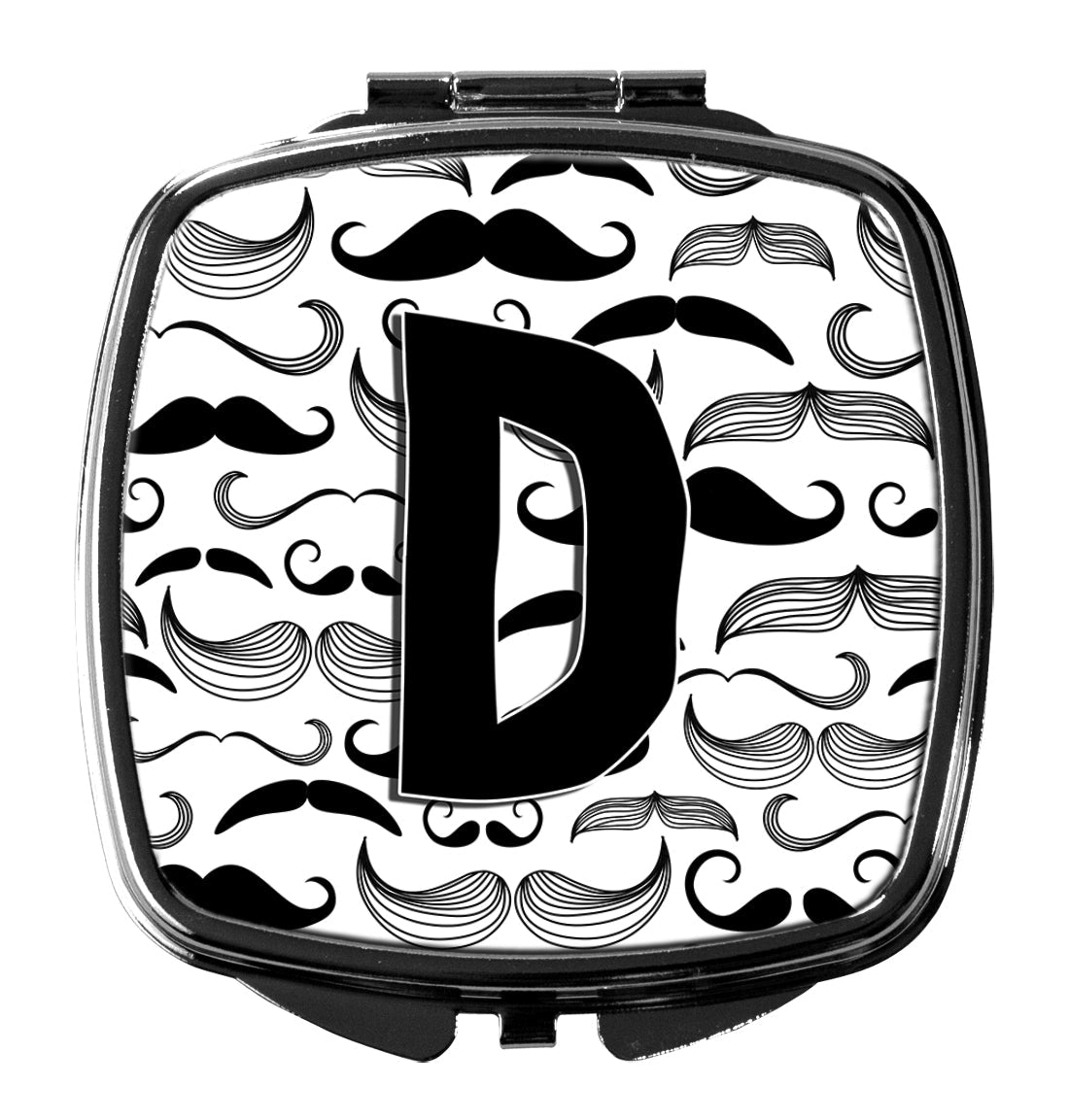 Letter D Moustache Initial Compact Mirror CJ2009-DSCM by Caroline's Treasures