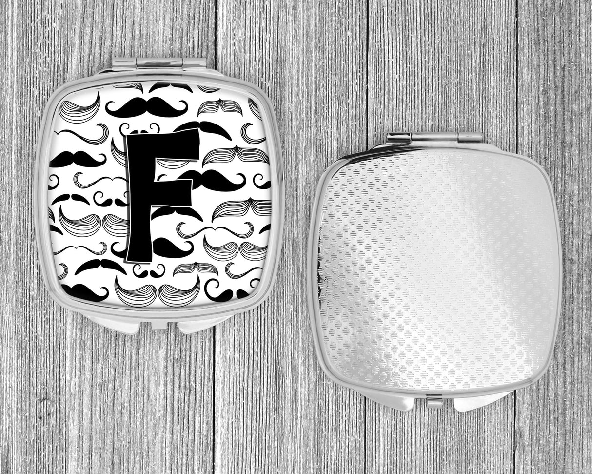 Letter F Moustache Initial Compact Mirror CJ2009-FSCM by Caroline's Treasures