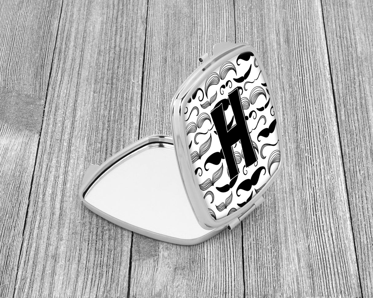 Letter H Moustache Initial Compact Mirror CJ2009-HSCM by Caroline's Treasures