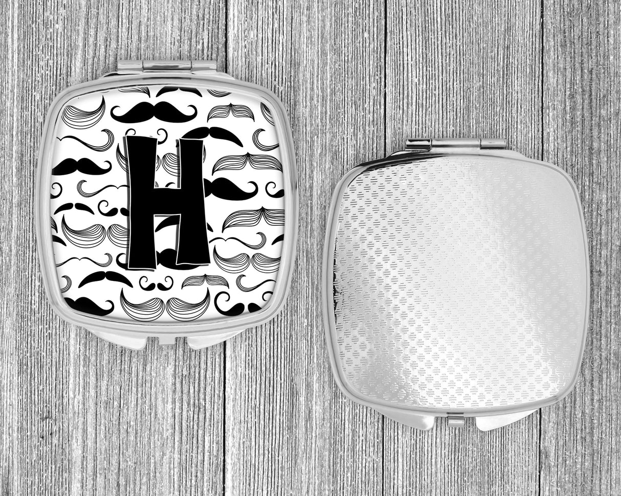 Letter H Moustache Initial Compact Mirror CJ2009-HSCM by Caroline's Treasures