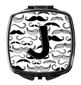 Letter J Moustache Initial Compact Mirror CJ2009-JSCM by Caroline's Treasures