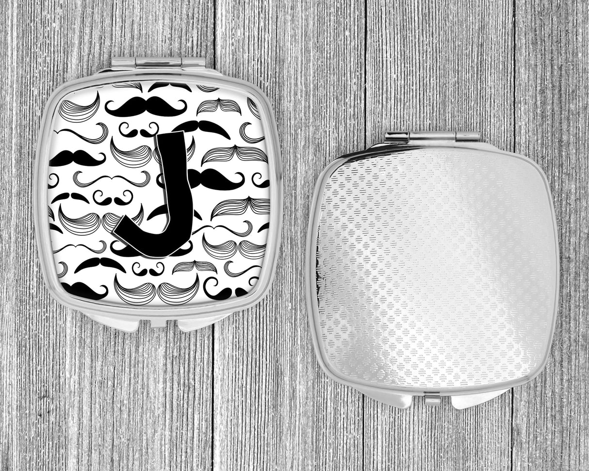 Letter J Moustache Initial Compact Mirror CJ2009-JSCM by Caroline's Treasures