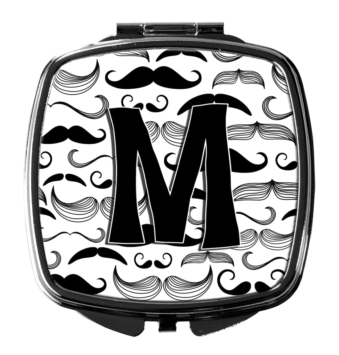 Letter M Moustache Initial Compact Mirror CJ2009-MSCM by Caroline's Treasures