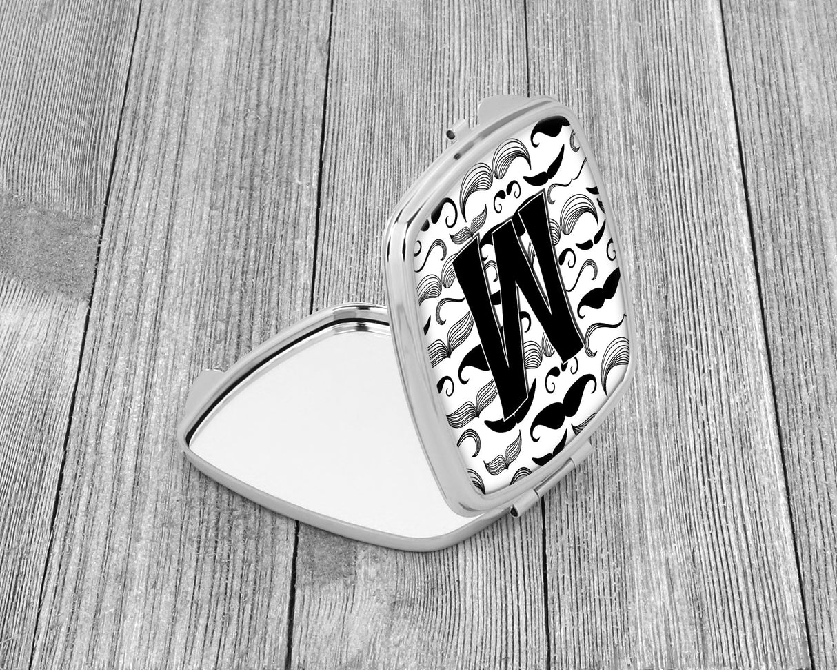 Letter M Moustache Initial Compact Mirror CJ2009-MSCM by Caroline's Treasures