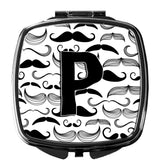 Letter P Moustache Initial Compact Mirror CJ2009-PSCM by Caroline's Treasures