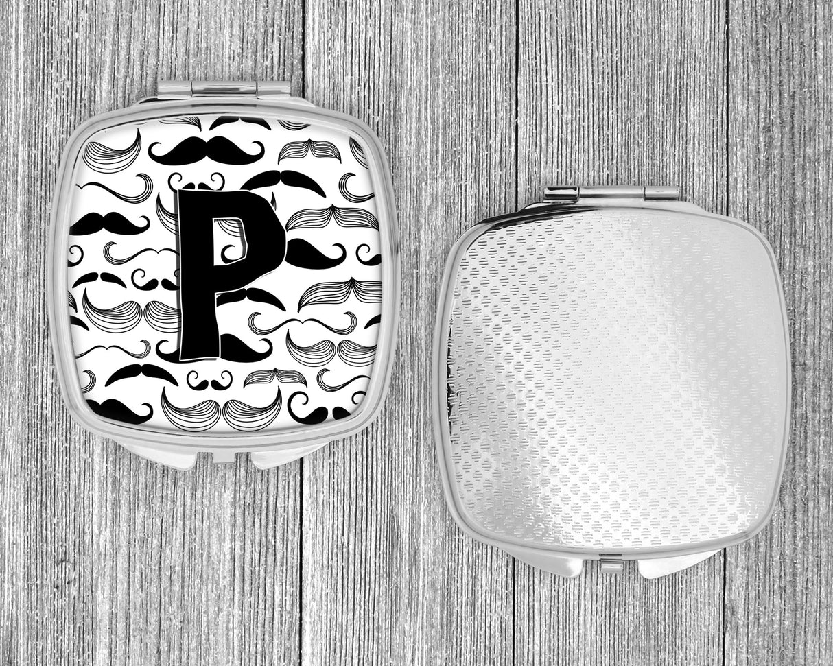 Letter P Moustache Initial Compact Mirror CJ2009-PSCM by Caroline's Treasures