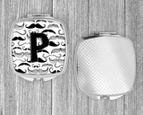 Letter P Moustache Initial Compact Mirror CJ2009-PSCM by Caroline's Treasures