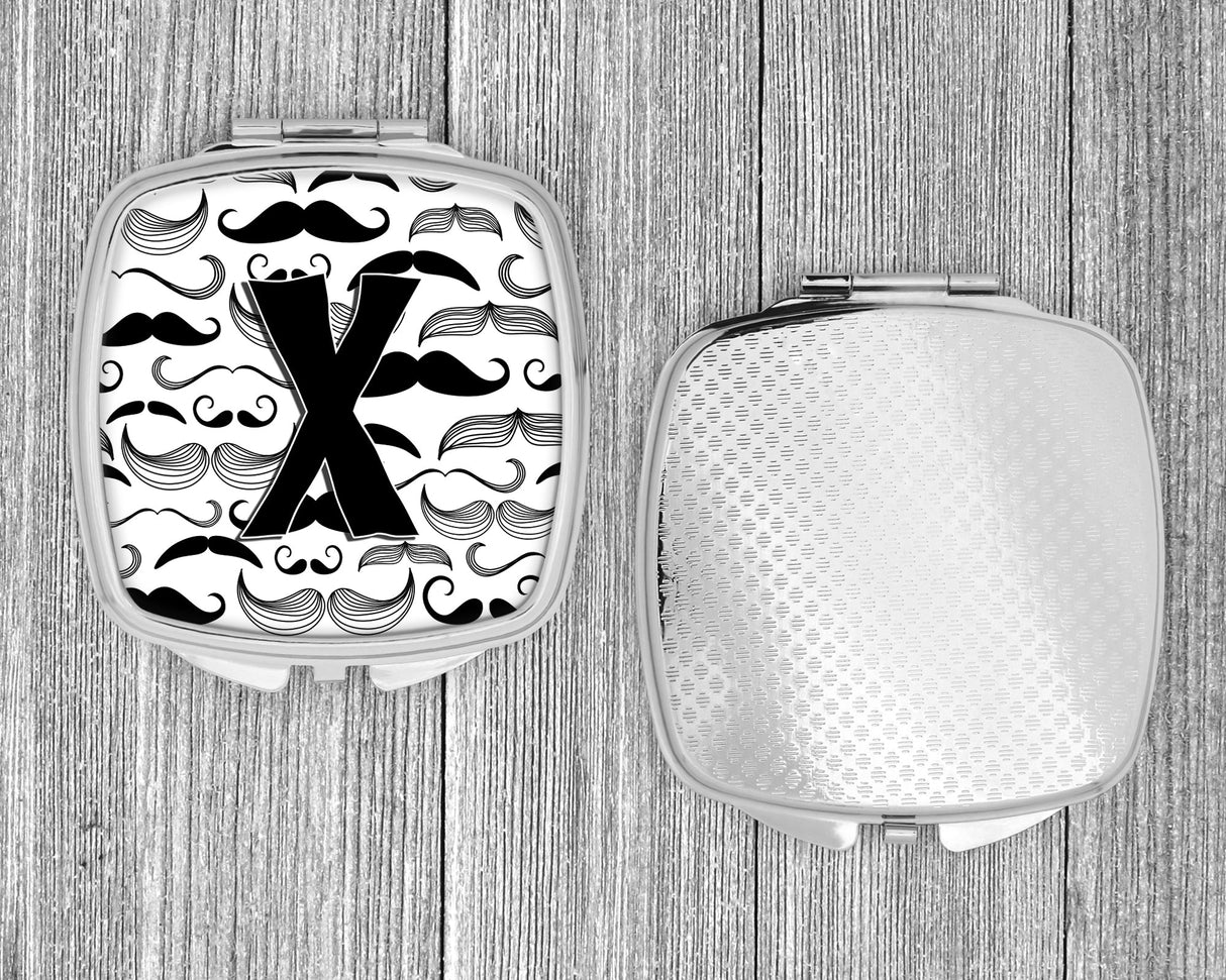 Letter X Moustache Initial Compact Mirror CJ2009-XSCM by Caroline's Treasures