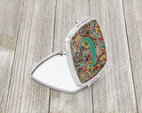 Letter C Retro Tribal Alphabet Initial Compact Mirror CJ2013-CSCM by Caroline's Treasures