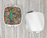 Letter C Retro Tribal Alphabet Initial Compact Mirror CJ2013-CSCM by Caroline's Treasures