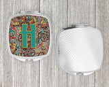 Letter H Retro Tribal Alphabet Initial Compact Mirror CJ2013-HSCM by Caroline's Treasures