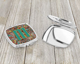 Letter M Retro Tribal Alphabet Initial Compact Mirror CJ2013-MSCM by Caroline's Treasures