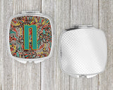 Letter N Retro Tribal Alphabet Initial Compact Mirror CJ2013-NSCM by Caroline's Treasures