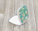 Letter L Circle Circle Teal Initial Alphabet Compact Mirror CJ2015-LSCM by Caroline's Treasures