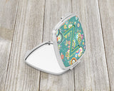 Letter Z Circle Circle Teal Initial Alphabet Compact Mirror CJ2015-ZSCM by Caroline's Treasures