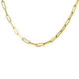 C860G B.Tiff "Jemma" Paperclip Flat Long Adjustable Link Gold Plated Necklace by B.Tiff New York