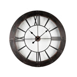 Wall clock - Rustic finished frame wall clock by Peterson Housewares & Artwares