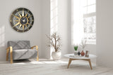 Wall clock - Compass Metal Wall Clock by Peterson Housewares & Artwares