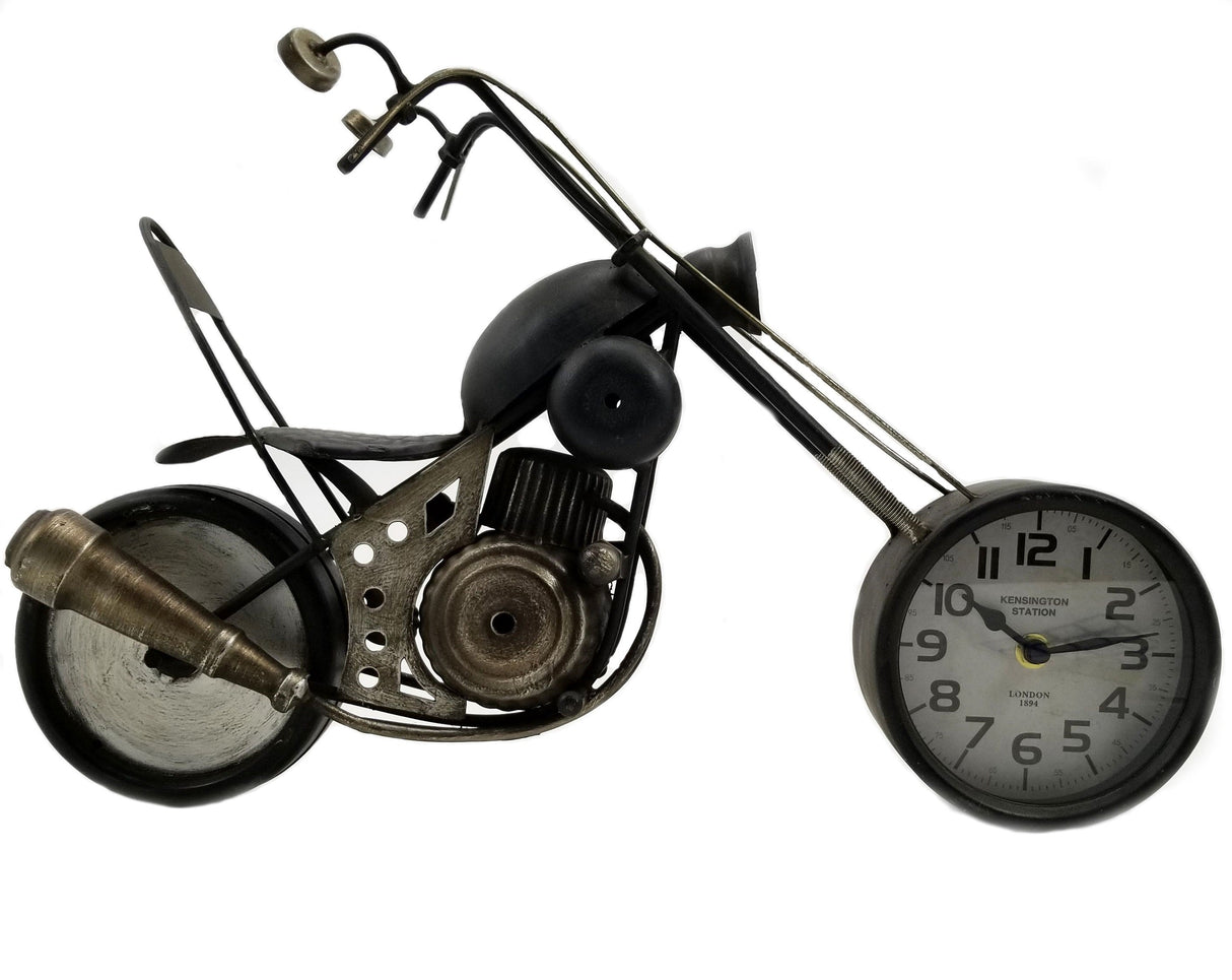 Table clock - Motorcycle Table Clock by Peterson Housewares & Artwares