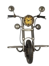 Wall clock - Metal Motorcycle Wall Clock by Peterson Housewares & Artwares