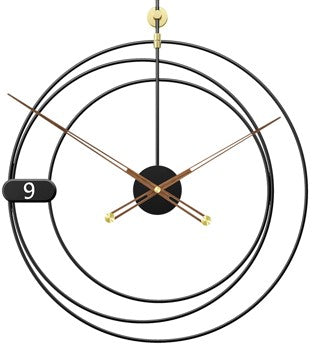 Iron  Home Decoration Modern Design Mounted Wall Clock by Peterson Housewares & Artwares