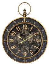 Pocket Watch Style Metal Wall Clock by Peterson Housewares & Artwares