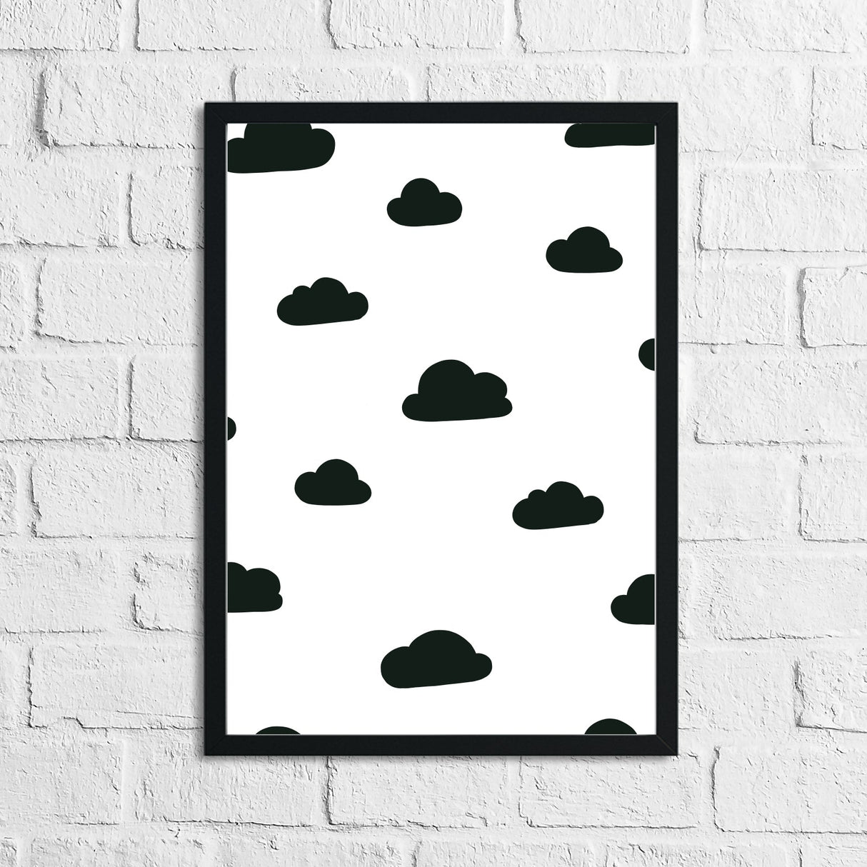 Scandinavian Clouds Pattern Children's Nursery Bedroom Wall Decor Print by WinsterCreations™ Official Store