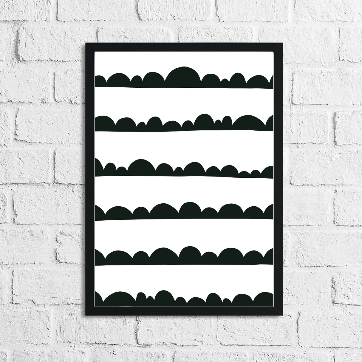 Scandinavian Cloud Lines Pattern Children's Nursery Bedroom Wall Decor Print by WinsterCreations™ Official Store