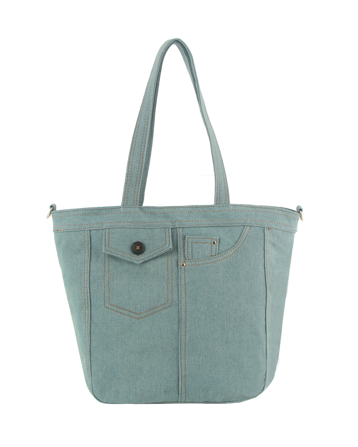 Denim Tote Bag Shoulder Hobo Purse by hfstylish