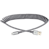 Ventev Helix USB A to USB C High Speed Travel Cable Gray by Ventev