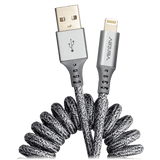 Ventev Helix USB A to Apple Lightning High Speed Travel Cable Gray by Ventev