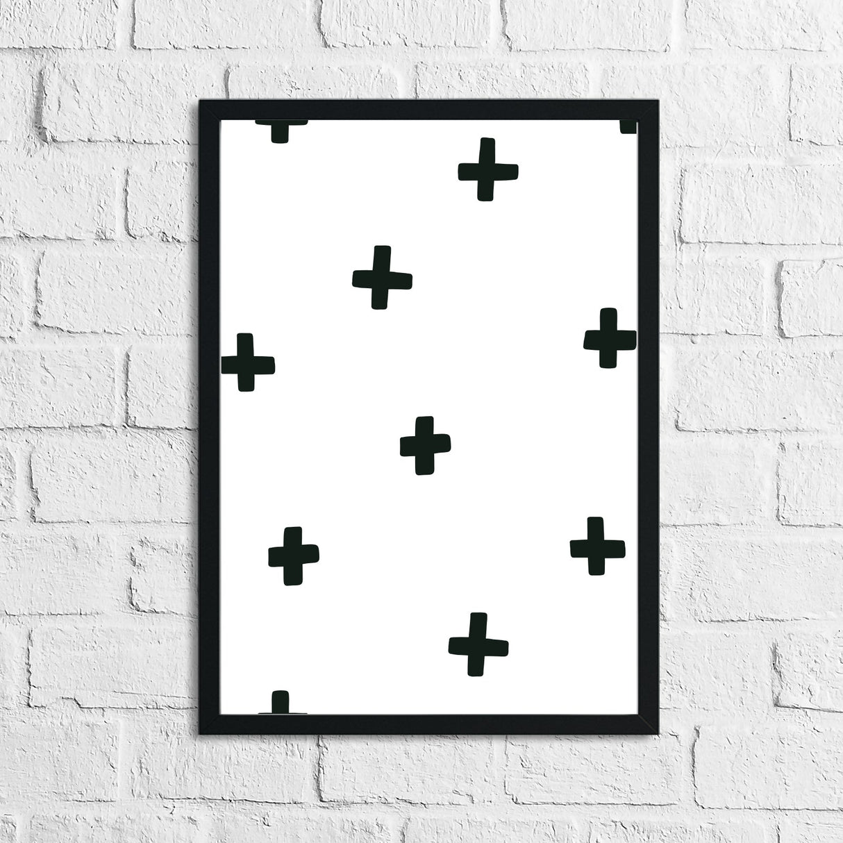 Scandinavian Crosses Pattern Children's Nursery Bedroom Wall Decor Print by WinsterCreations™ Official Store