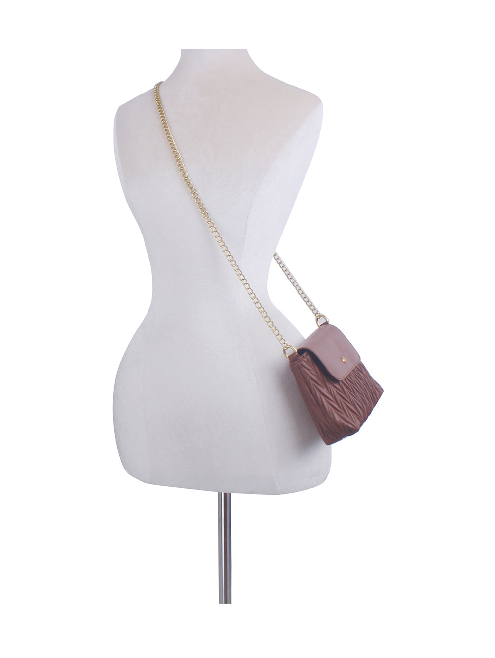 Petite Embossed Shoulder Bag by hfstylish