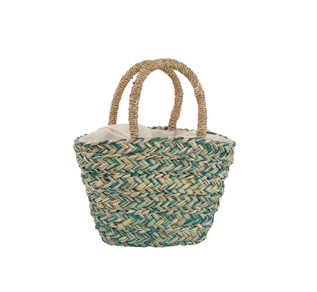 Two tone straw tote by hfstylish