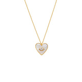 CZ Evil Eye Heart Pendant Necklace by By Adina Eden