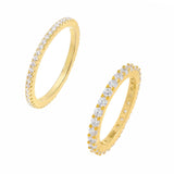 Thin CZ Eternity Band Combo Set by By Adina Eden