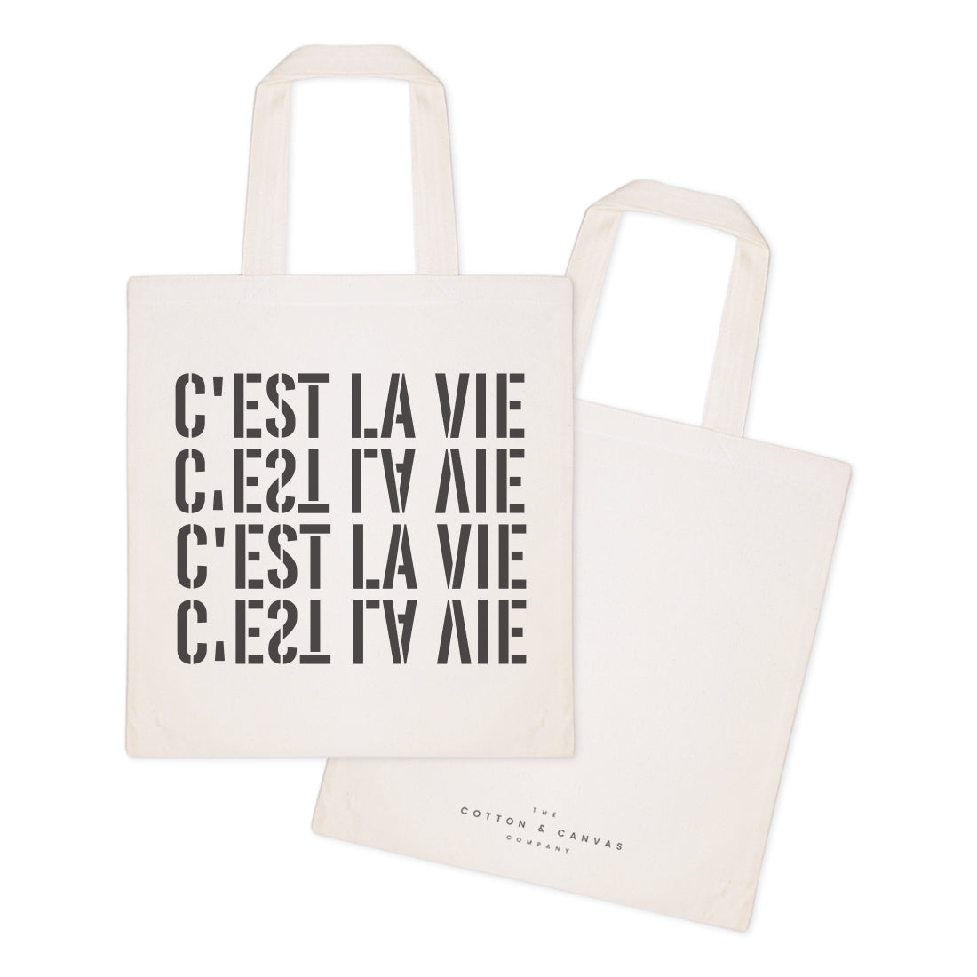 C'est La Vie Cotton Canvas Tote Bag by The Cotton & Canvas Co.