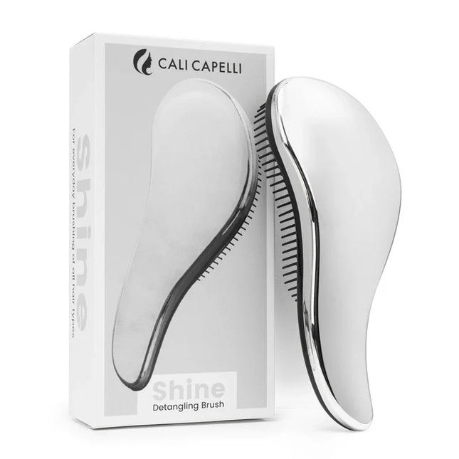 Shine Detangling Hair Brush (Silver) by Calicapelli Hair Tools