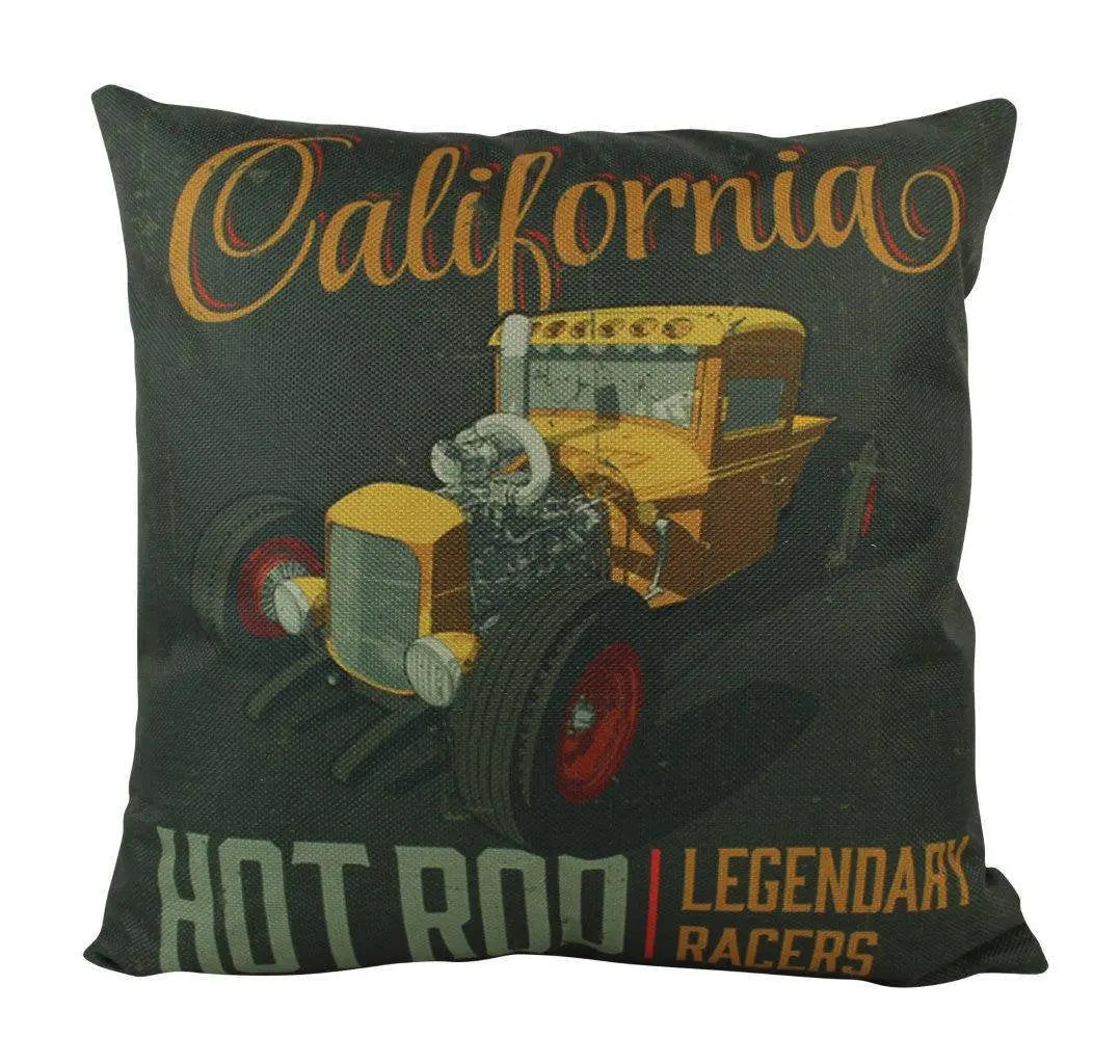 California Hot Rod | Pillow Cover | Gift for Him | Throw Pillow |  Pillow | Dad Gift | Gift ideas | Hot Rod | Room Decor | Classic Car by UniikPillows